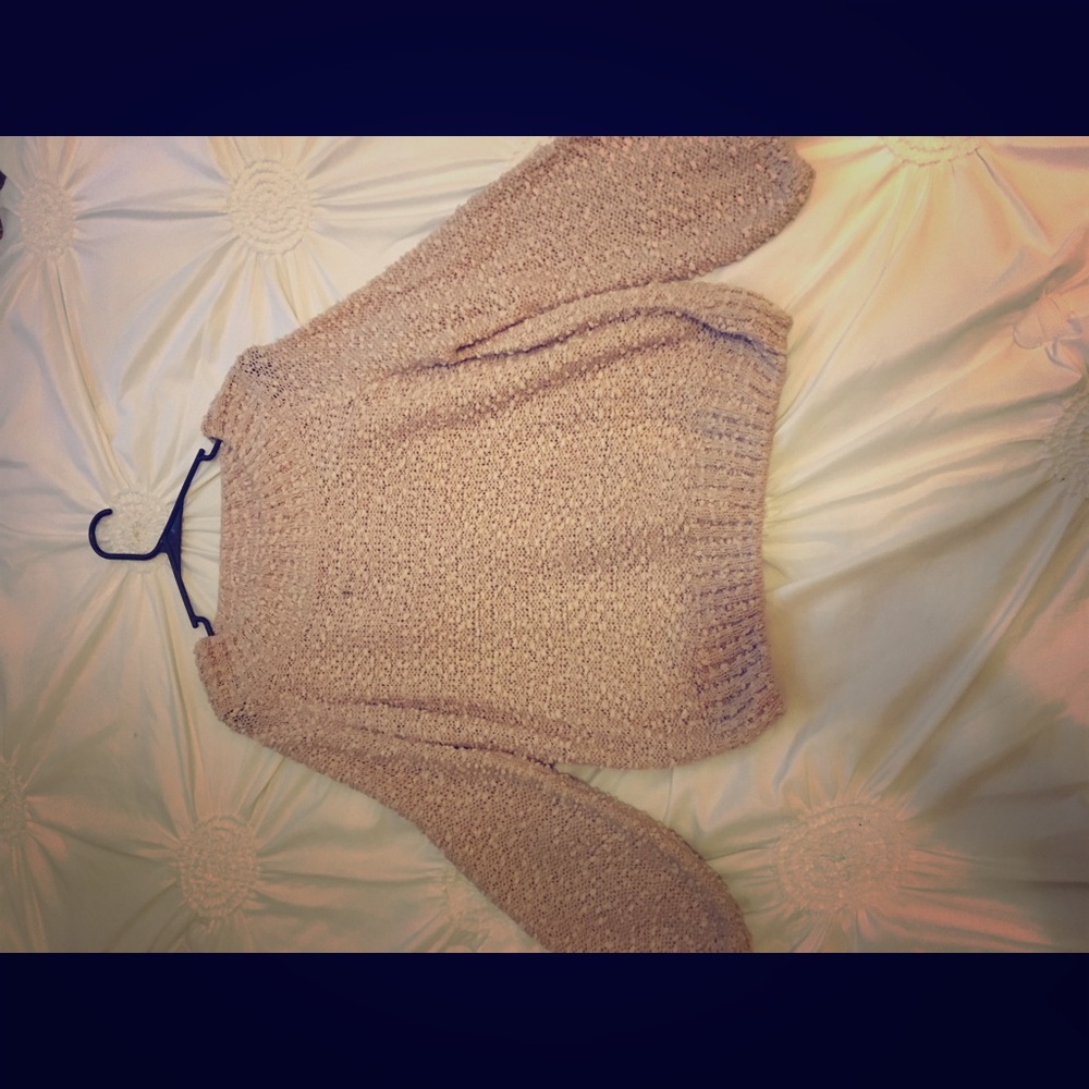 Knit pink sweater